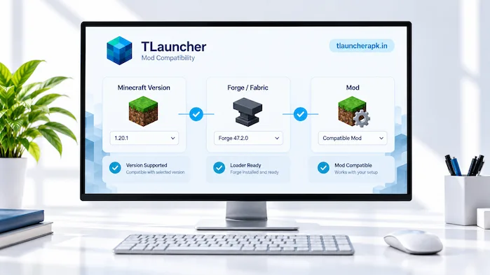 TLauncher mod compatibility with Minecraft versions and loaders